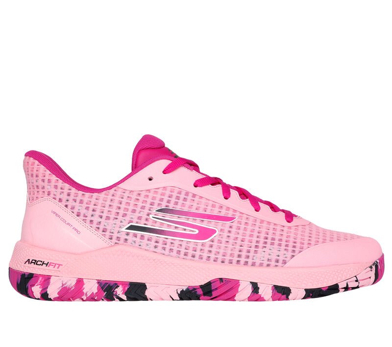 Pickleball Shoes Skechers Shoes Mens Pink Skechers Viper Court Pro