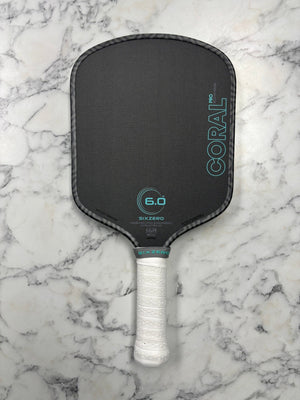 Six Zero Coral Pro 16mm Widebody Pickleball Paddle — Spinwave Certified Pre-Owned (Mint)