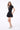 VIENNA HIGH-ZIP CORSET DRESS - BLACK - Spinwave Pickleball Inc.