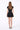VIENNA HIGH-ZIP CORSET DRESS - BLACK - Spinwave Pickleball Inc.
