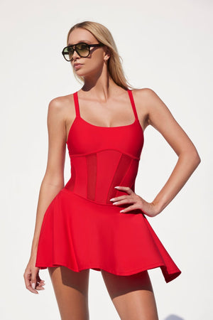 11Nil TOKYO TANK DRESS - REAL RED