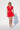LONDON LOW-ZIP CORSET DRESS - REAL RED - Spinwave Pickleball Inc.