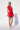 LONDON LOW-ZIP CORSET DRESS - REAL RED - Spinwave Pickleball Inc.