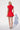 LONDON LOW-ZIP CORSET DRESS - REAL RED - Spinwave Pickleball Inc.