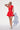 LONDON LOW-ZIP CORSET DRESS - REAL RED - Spinwave Pickleball Inc.