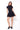 SEVILLA SUEDED CORSET DRESS - BLACK - Spinwave Pickleball Inc.