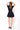 SEVILLA SUEDED CORSET DRESS - BLACK - Spinwave Pickleball Inc.