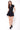 SEVILLA SUEDED CORSET DRESS - BLACK - Spinwave Pickleball Inc.