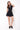 SEVILLA SUEDED CORSET DRESS - BLACK - Spinwave Pickleball Inc.