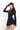 ROME LONG SLEEVE BUBBLE DRESS - BLACK - Spinwave Pickleball Inc.