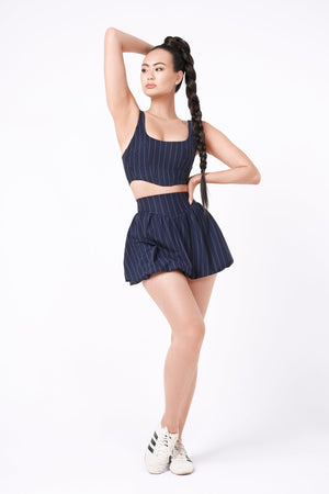 11Nil PARIS BUBBLE SKIRT - NAVY STRIPE