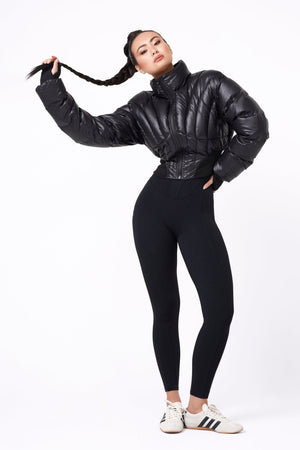 11Nil ASPEN CORSET PUFFER JACKET - BLACK