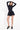ROME LONG SLEEVE BUBBLE DRESS - BLACK - Spinwave Pickleball Inc.