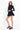 ROME LONG SLEEVE BUBBLE DRESS - BLACK - Spinwave Pickleball Inc.