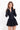 ROME LONG SLEEVE BUBBLE DRESS - BLACK - Spinwave Pickleball Inc.