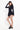 ROME LONG SLEEVE BUBBLE DRESS - BLACK - Spinwave Pickleball Inc.
