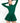 ROME LONG SLEEVE BUBBLE DRESS - EMERALD - Spinwave Pickleball Inc.