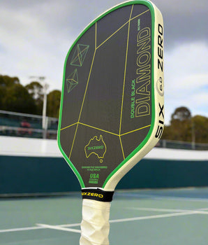 Custom Six Zero Double Black Diamond 16mm Pickleball Paddle - Hesacore Grip - Australian Open