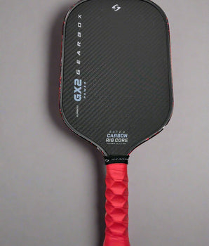 Custom Gearbox GX2 Power Carbon Fiber Pickleball Paddle - Hesacore Grip - Red Magma - Spinwave Pickleball Inc.