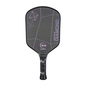 Six Zero Double Black Diamond Control Pickleball Paddle 14mm Cherry Blossom / Black Edge Guard