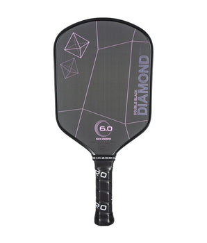 Six Zero Double Black Diamond Control Pickleball Paddle 14mm Cherry Blossom / Black Edge Guard