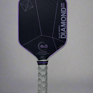 Custom Six Zero Infinity Edgeless Black Diamond Power 16mm Pickleball Paddle - Hesacore Grip - Cement drip