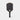 Front-facing upright view of the Luzz Sugar Glider 2026 Hybrid Paddle: black paddle face with a sugar glider graphic at the bottom, gold-marbled edge, and black handle with a white Luzz logo.