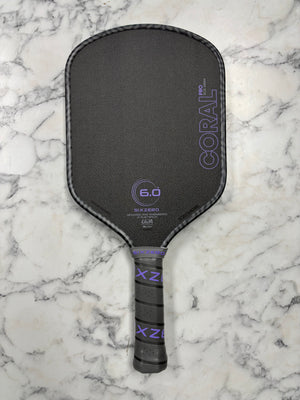 Six Zero Coral Pro 16mm Hybrid Pickleball Paddle — Spinwave Certified Pre-Owned (Mint)