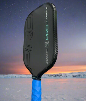 Custom GEARBOX Pro Ultimate Elongated 16mm - Pickleball Paddle - Hesacore Grip - Slyce Speed Cap - Subzero