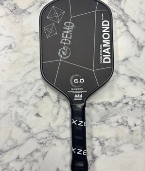 DEMO Elongated Six Zero Double Black Diamond Control Pickleball Paddle 15mm - Spinwave Pickleball Inc.