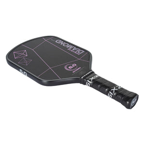 Six Zero Double Black Diamond Control Pickleball Paddle 14mm Cherry Blossom / Black Edge Guard