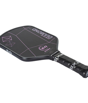 Six Zero Double Black Diamond Control Pickleball Paddle 14mm Cherry Blossom / Black Edge Guard