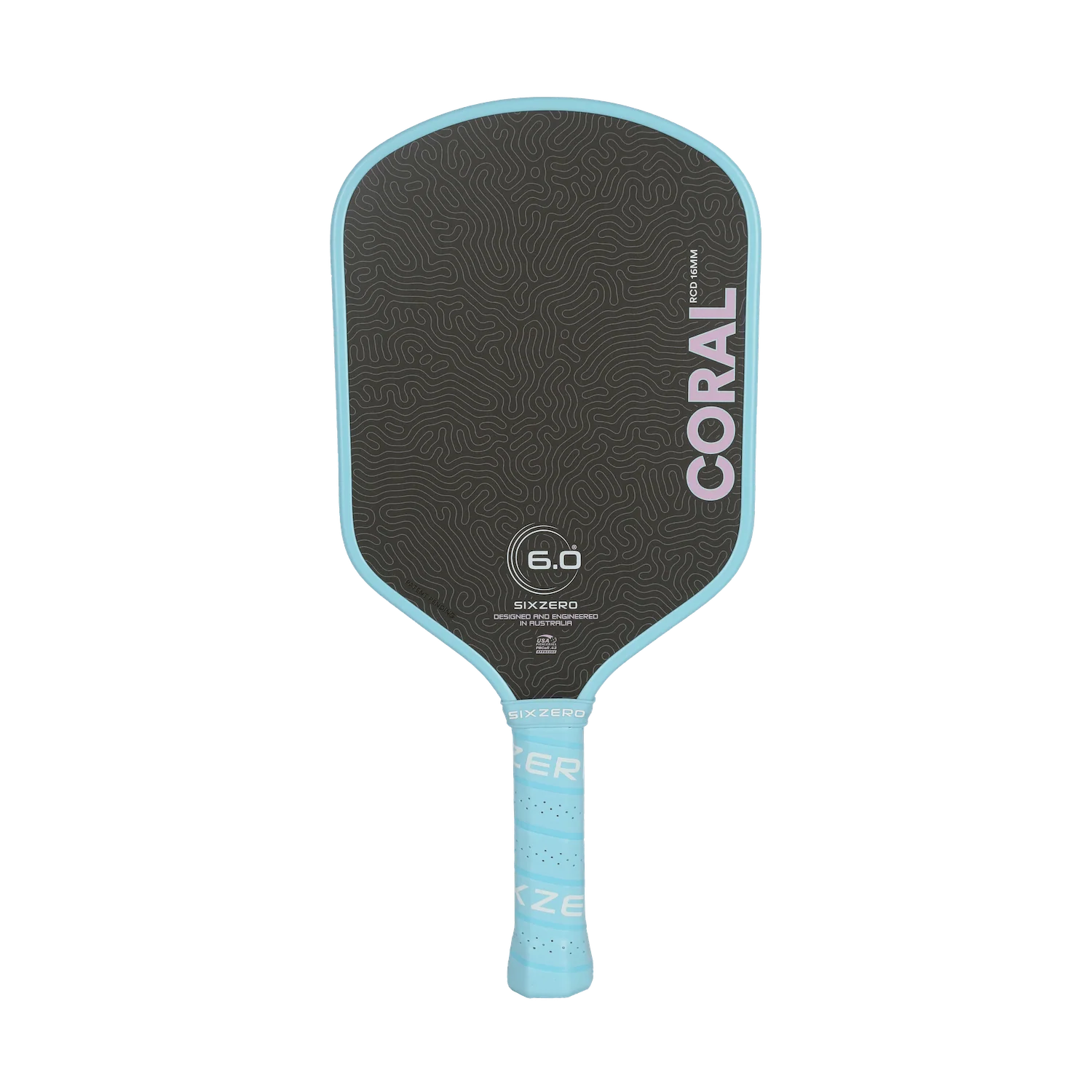 Six Zero Coral Pickleball Paddle 16mm - Lightweight