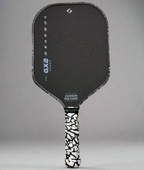 Custom Gearbox GX2 Power Carbon Fiber Pickleball Paddle - Hesacore Grip - Oreo - Spinwave Pickleball Inc.