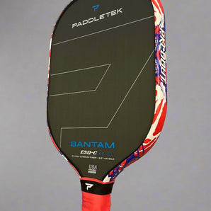 Custom Paddletek ESQ-C Pickleball Paddle - Hesacore Grip - Firecracker