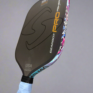 Custom GEARBOX Power Pro Elongated 14mm - Pickleball Paddle - Hesacore Grip - Grafitti