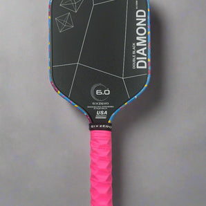 Custom Six Zero Double Black Diamond Elongated Pickleball Paddle - Donut Shop