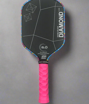 Custom Six Zero Double Black Diamond Elongated Pickleball Paddle - Donut Shop