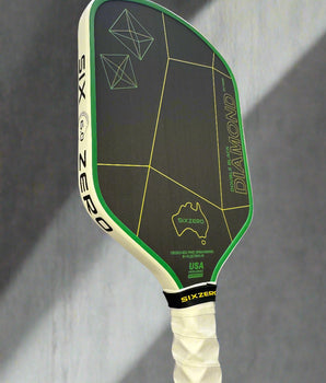 Custom Six Zero Double Black Diamond 16mm Pickleball Paddle - Hesacore Grip - Australian Open