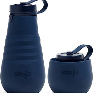 STOJO Collapsible Water Bottle – Denim Blue, 20oz / 592ml