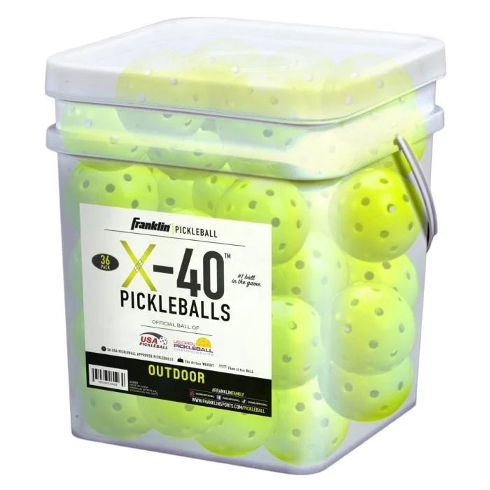 FRANKLIN X-40 Outdoor Pickleballs 36 Pack – Spinwave Pickleball FRANKLIN X-40 Outdoor Pickleballs 36 Pack – Spinwave Pickleball
