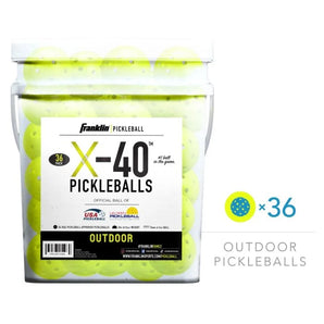 FRANKLIN X-40 Outdoor Pickleballs 36 Pack