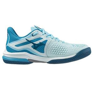 MIZUNO Wave Exceed Tour 6 AC Women Pickleball Tennis Shoes Blue Glow and Saxony Blue