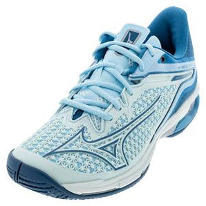 MIZUNO Wave Exceed Tour 6 AC Women Pickleball Tennis Shoes Blue Glow and Saxony Blue