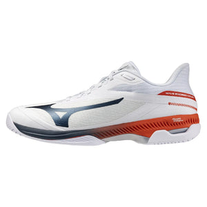 Mizuno Wave Exceed Court AC Men's Tennis Shoes - White/Insignia Blue