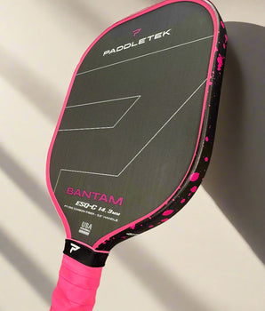 Custom Paddletek ESQ-C Pickleball Paddle - Hesacore Grip - Pink Splatter