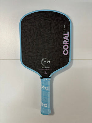 Six Zero Coral Lightweight 16mm Hybrid Pickleball Paddle — Spinwave Certified Pre-Owned (Mint)
