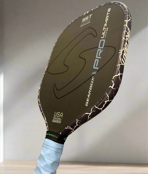 Custom GEARBOX Pro Ultimate Hyper 16mm - Pickleball Paddle - Hesacore Grip - Slyce Speed Cap - Outlaw