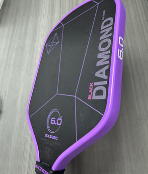 Six Zero Black Diamond Power Pickleball Paddle 16mm - 8.4 oz - Amethyst - JMV Pro Limited Edition - USED