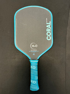 Six Zero Coral Hybrid 16mm Pickleball Paddle — Spinwave Certified Pre-Owned (Good)